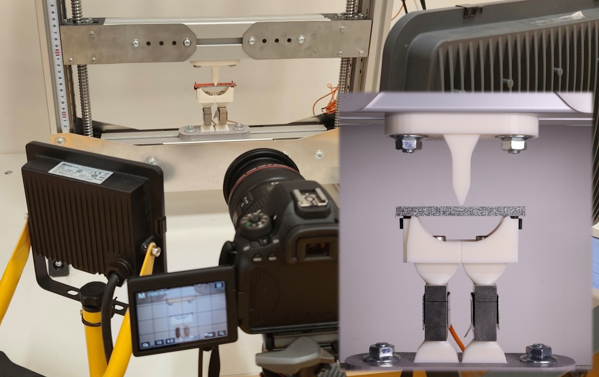 Laboratory camera and DIC test setup