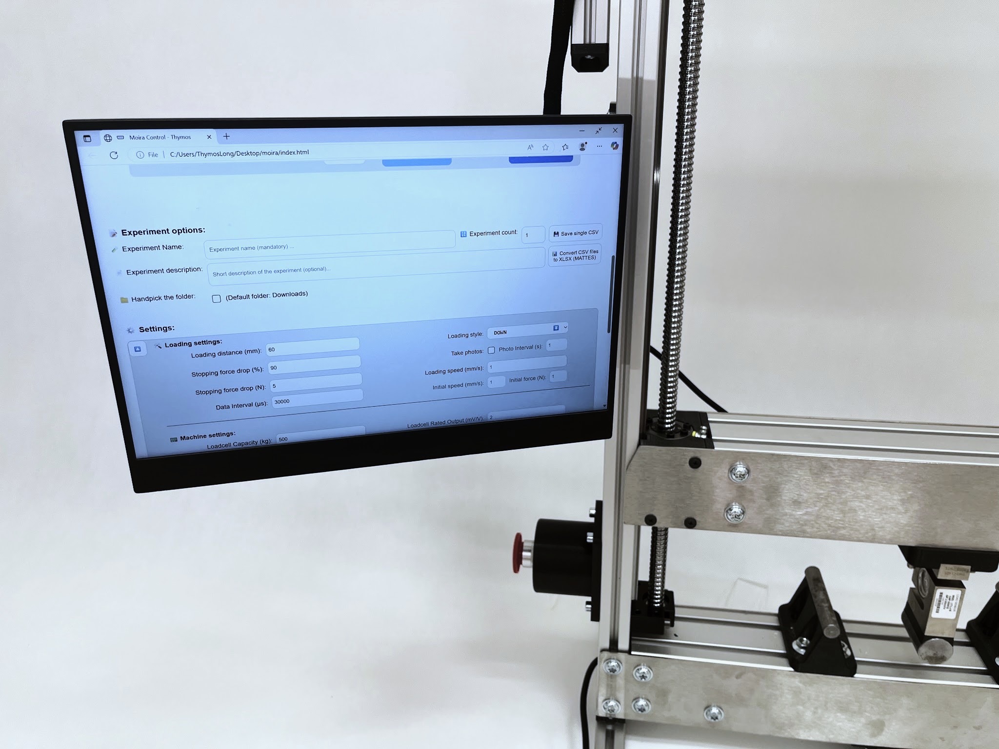 Thymos measurement and control interface
