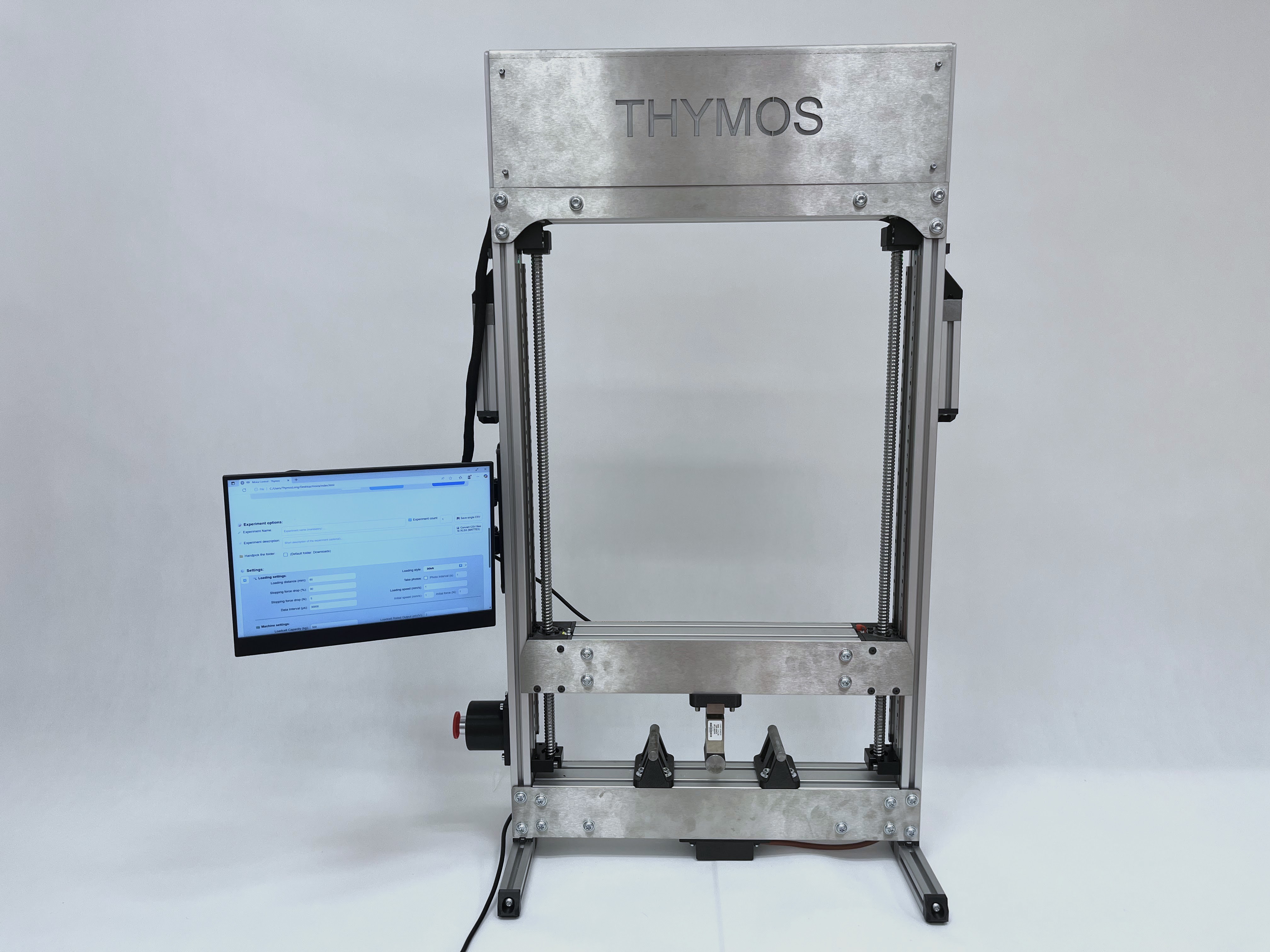 Versatile Thymos machine in a vertical laboratory setup